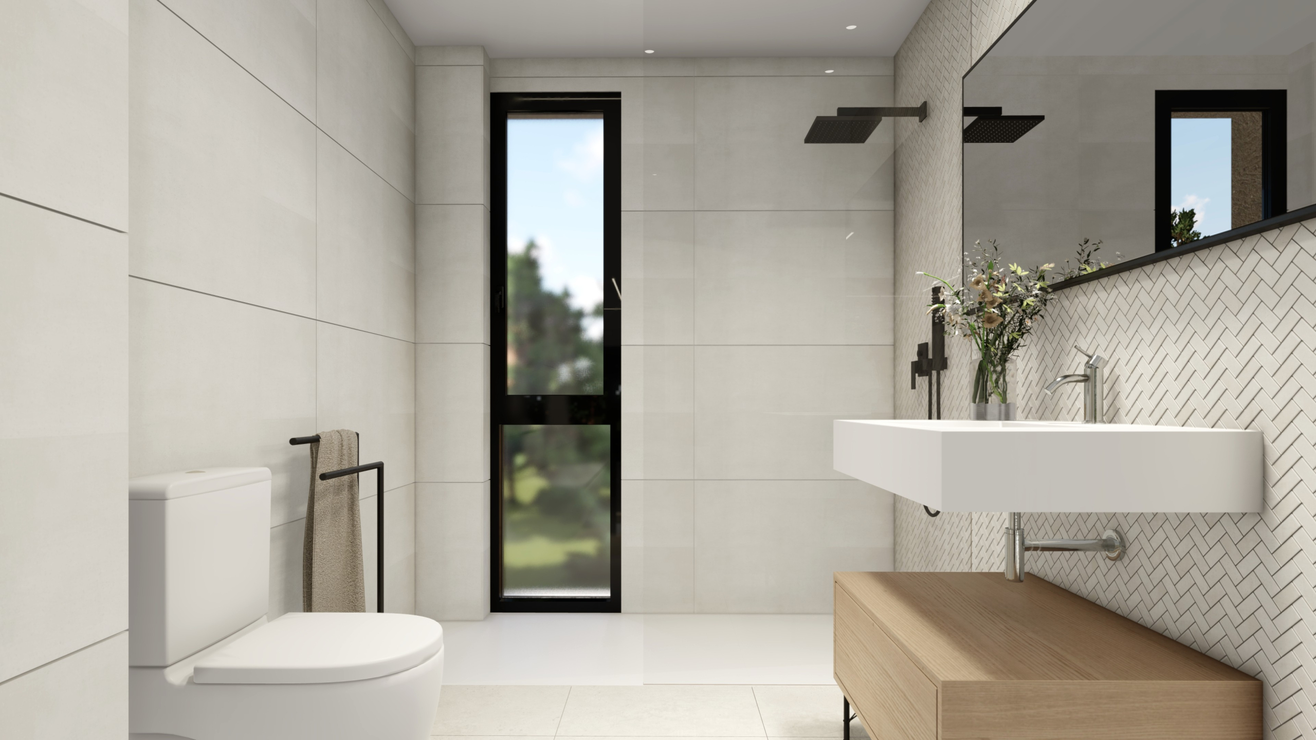 (26) – Paris VIII – bathroom of ground floor bedroom Viviendas pareadas Paris VIII de obra nueva en Dolores, Alicante