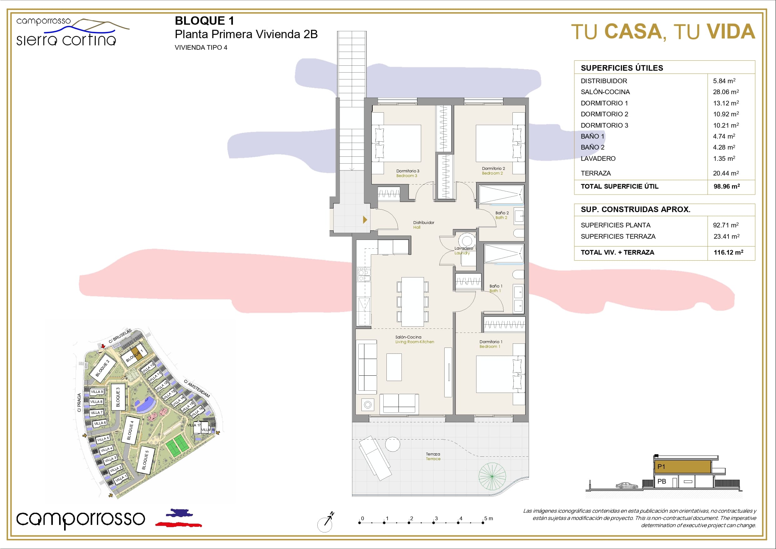 Bloque 1 2B_page-0001 Sierra Cortina Apartamentos de obra nueva, Alicante