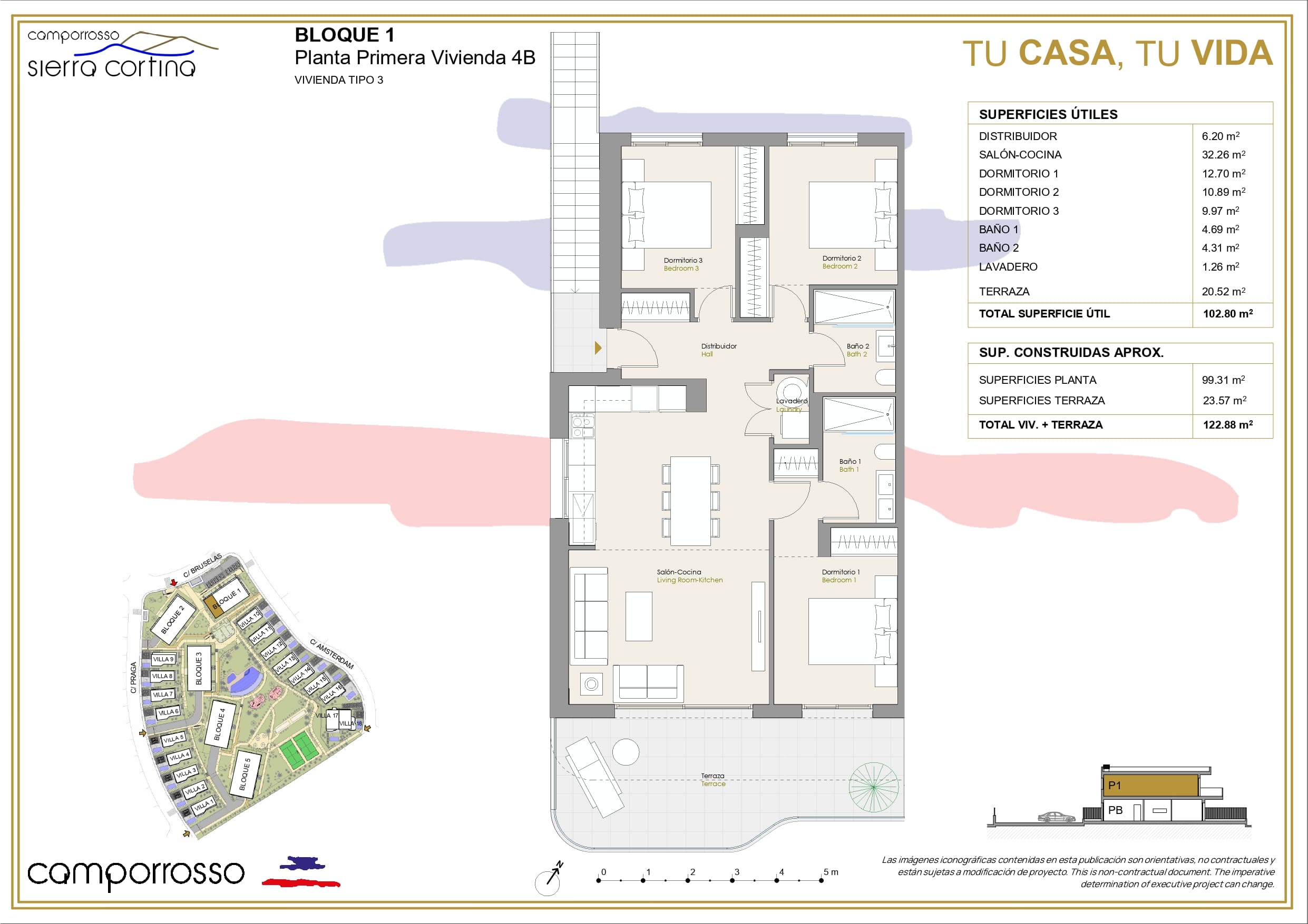 Bloque 1 4B_page-0001 Sierra Cortina Apartamentos de obra nueva, Alicante