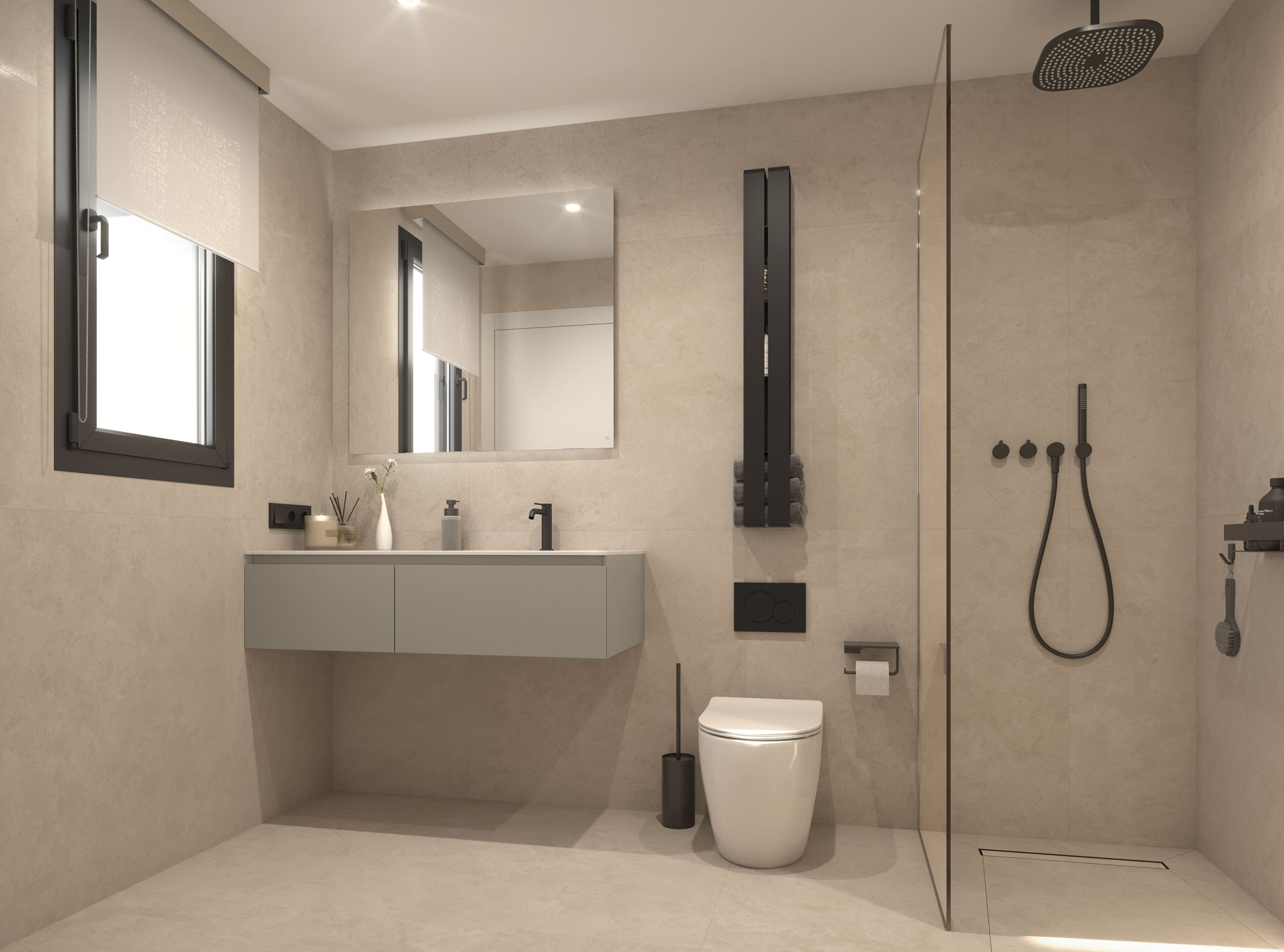 INTERIOR BAÑO MOD LQ Apartamentos de obra nueva en Catral, Alicante