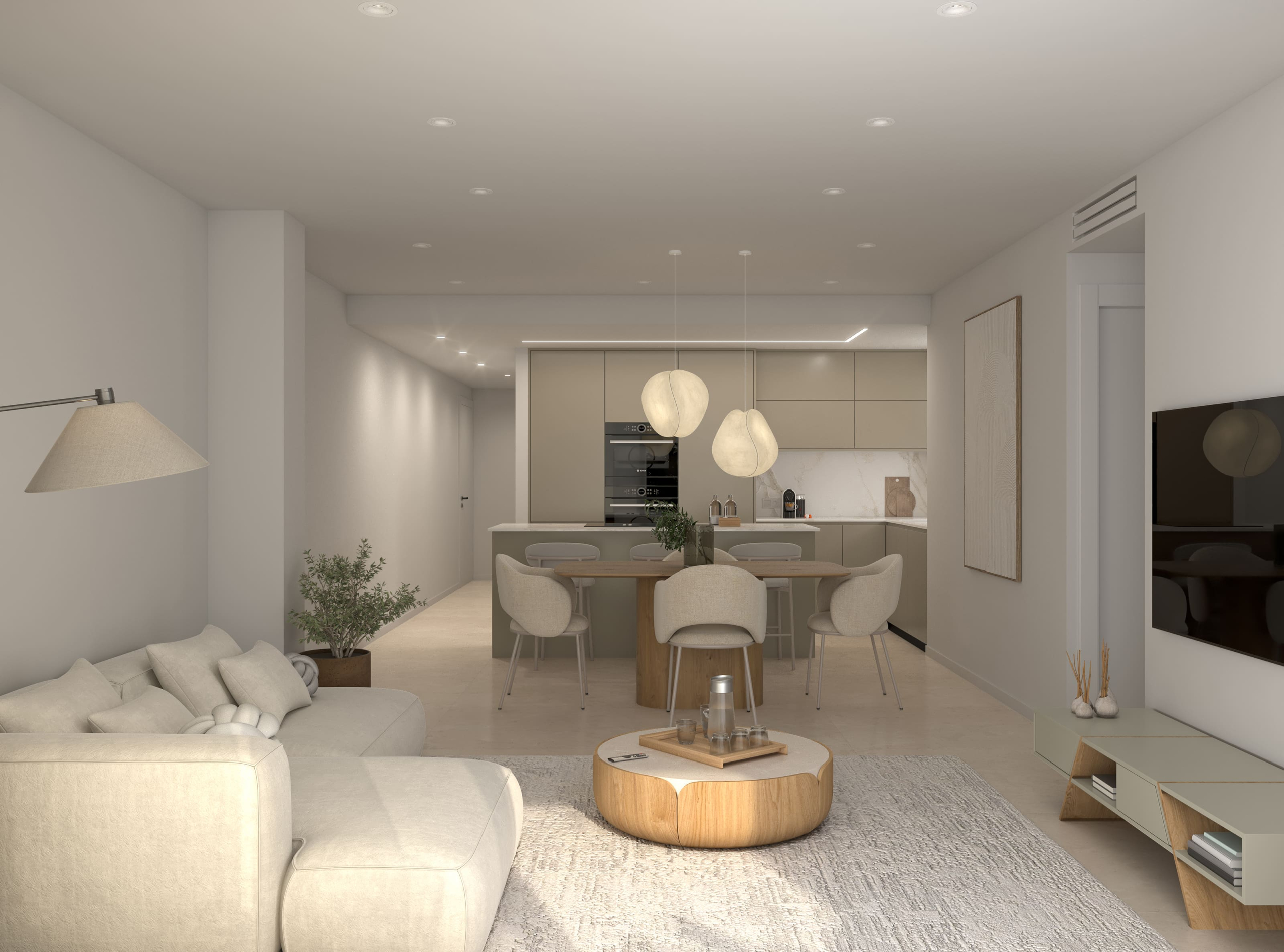INTERIOR SALON MOD LQ Apartamentos de obra nueva en Catral, Alicante