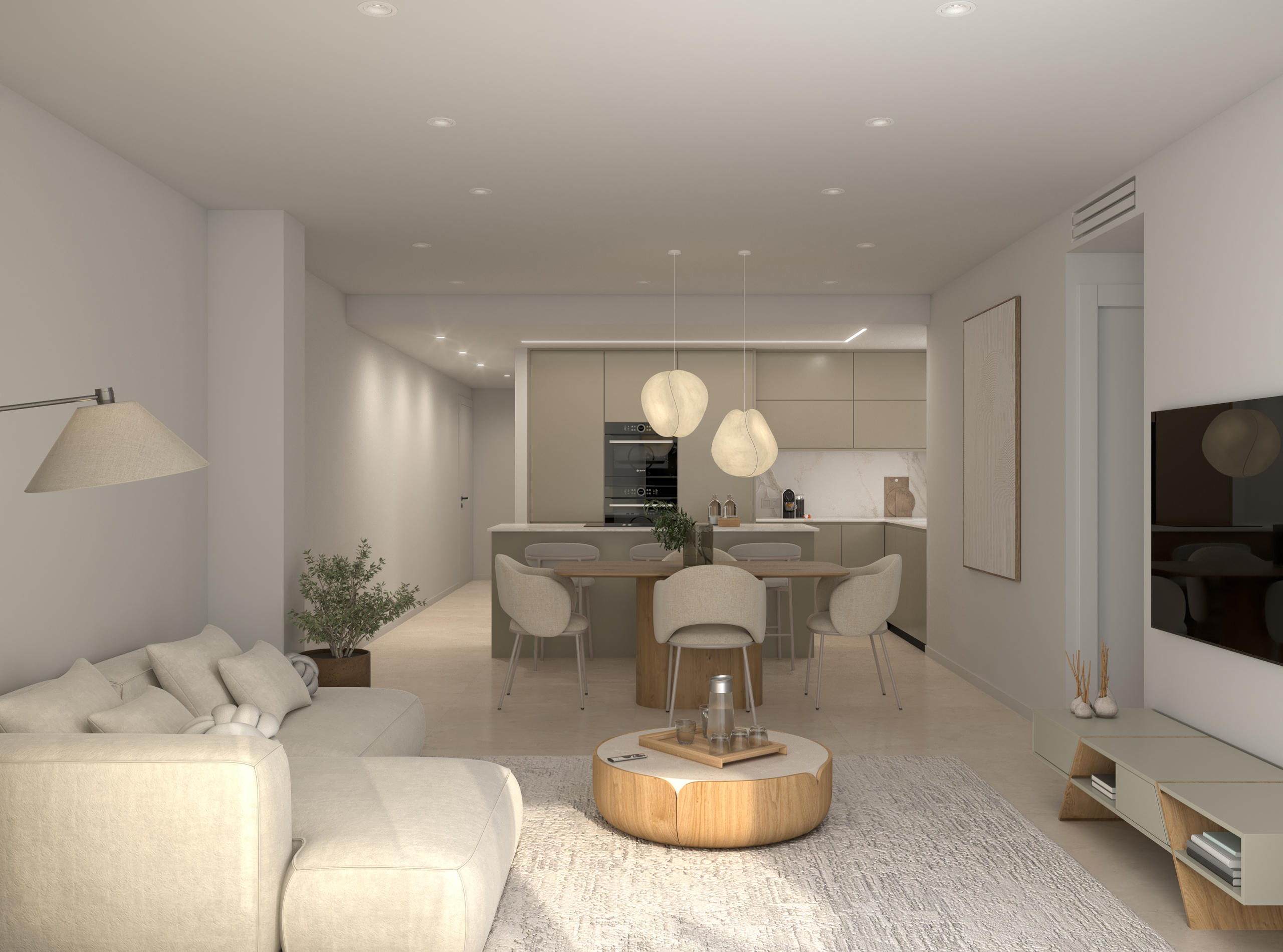INTERIOR SALON MOD LQ Apartamentos de obra nueva en Catral, Alicante