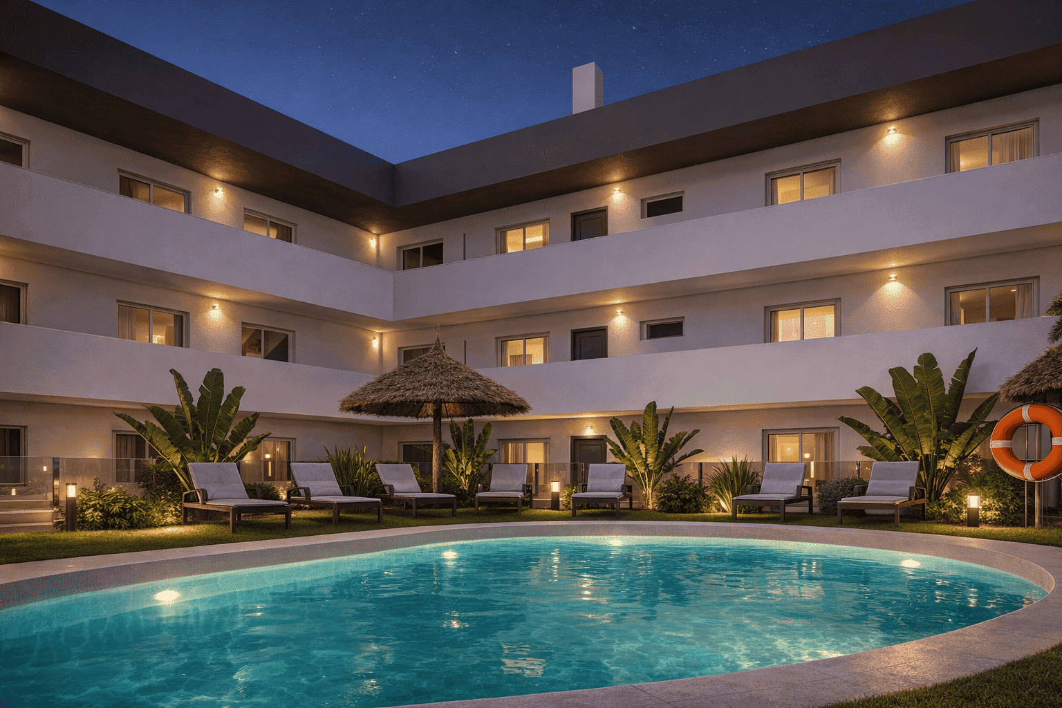 Night pool Urb. Vistas de Cómpeta (2) Vistas de Cómpeta, Cómpeta, Málaga