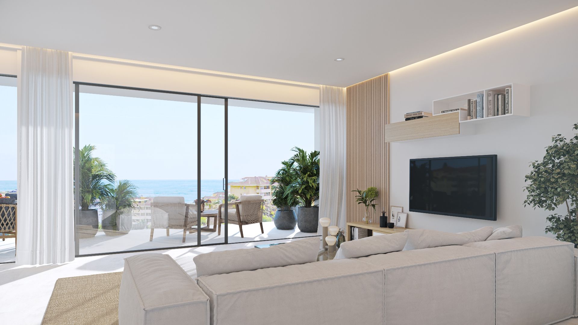 compressed-Salon vistas mar Villas exclusivas en El Higuerón, Málaga